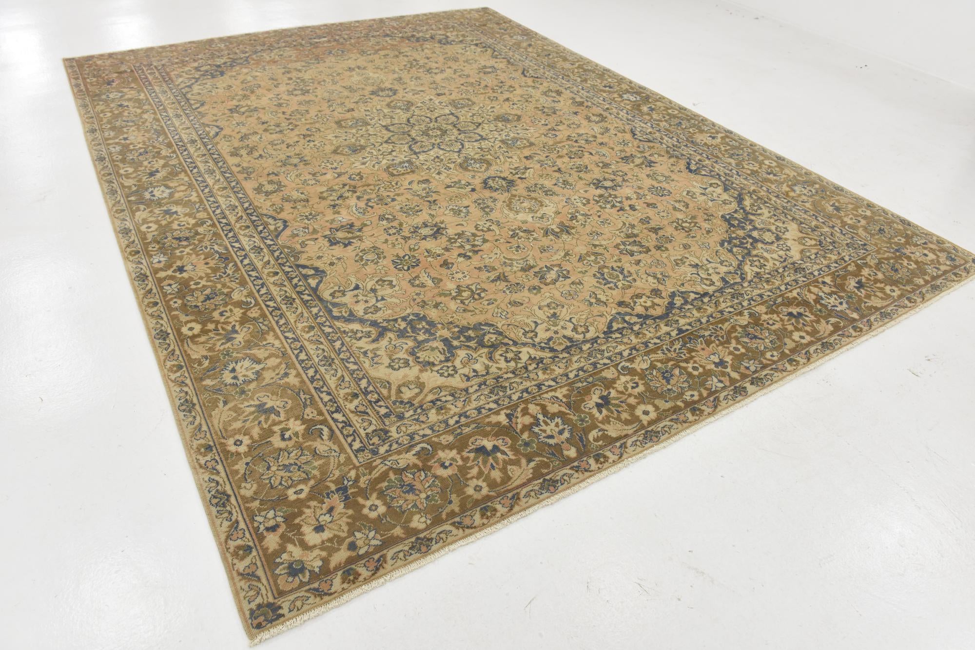 9' 3 x 12' 4 Hand Knotted Ultra Vintage Persian Wool Rug