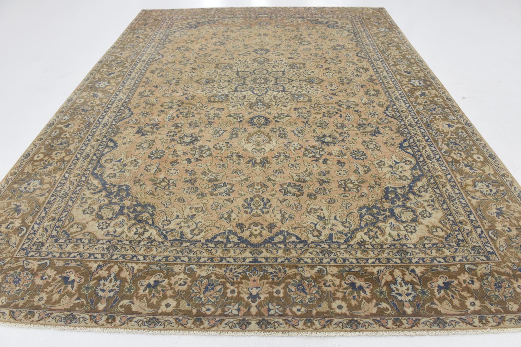 9' 3 x 12' 4 Hand Knotted Ultra Vintage Persian Wool Rug