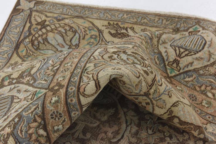 Detail image of 9' 7 x 12' 3 Hand Knotted Ultra Vintage Persian Wool Rug