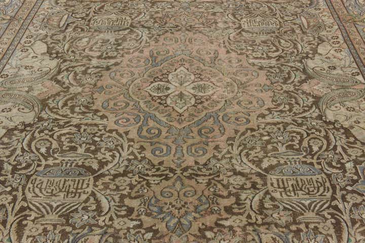 9' 7 x 12' 3 Hand Knotted Ultra Vintage Persian Wool Rug