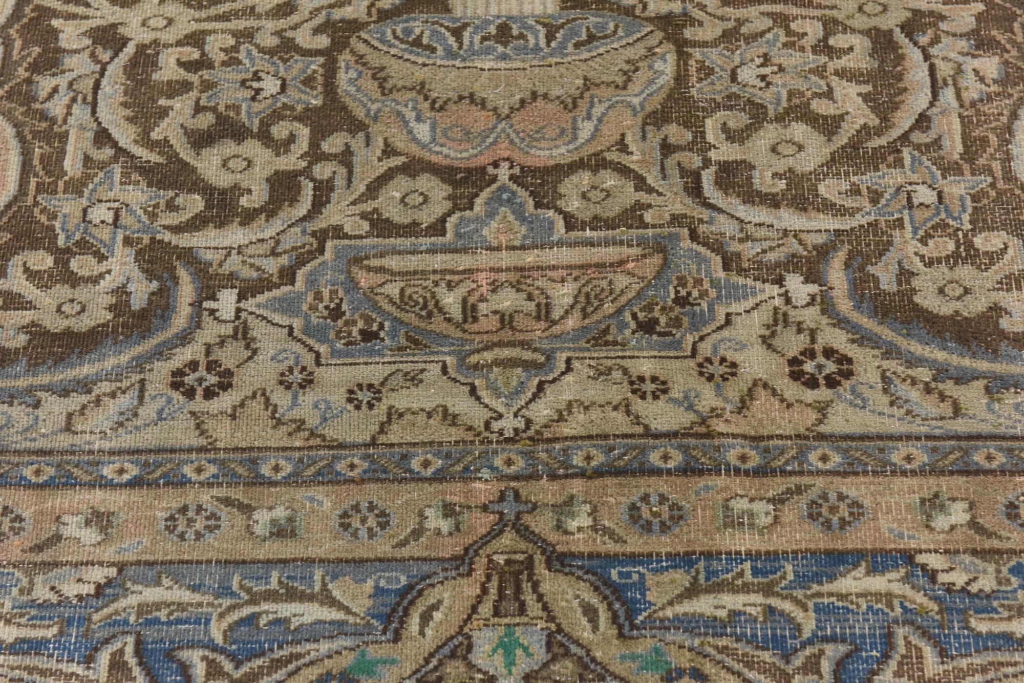 9' 7 x 12' 3 Hand Knotted Ultra Vintage Persian Wool Rug