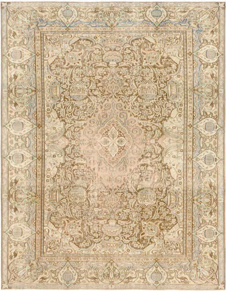 9' 7 x 12' 3 Hand Knotted Ultra Vintage Persian Wool Rug