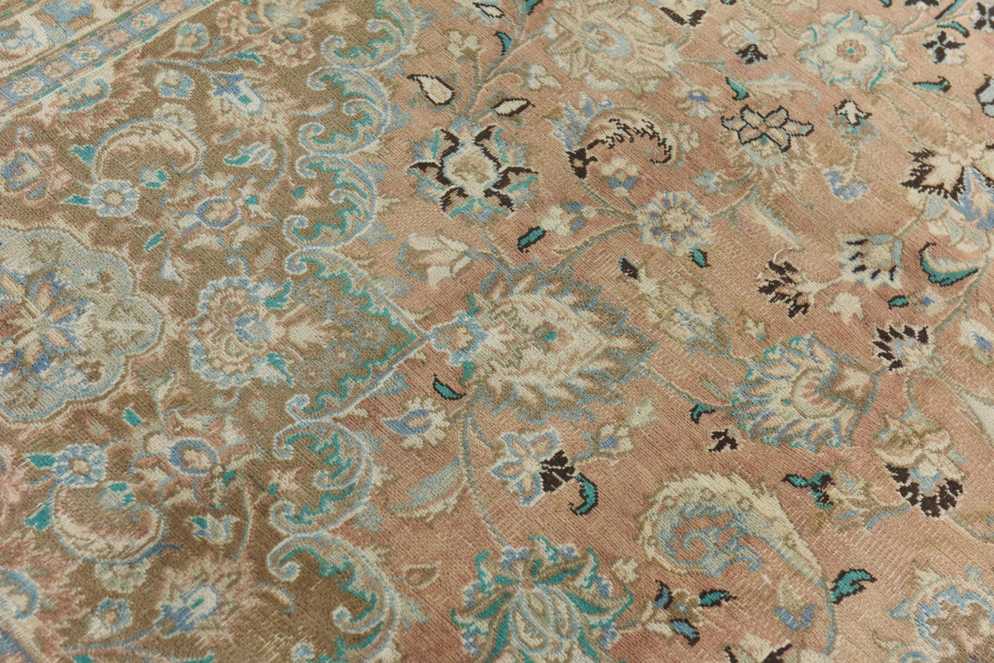 8' 9 x 12' 3 Hand Knotted Ultra Vintage Persian Wool Rug