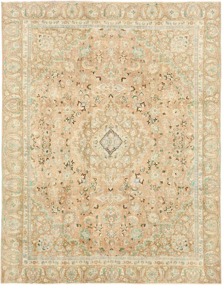 Detail image of 8' 9 x 12' 3 Hand Knotted Ultra Vintage Persian Wool Rug