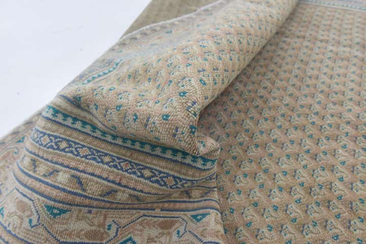 6' x 9' 6 Hand Knotted Ultra Vintage Persian Wool Rug