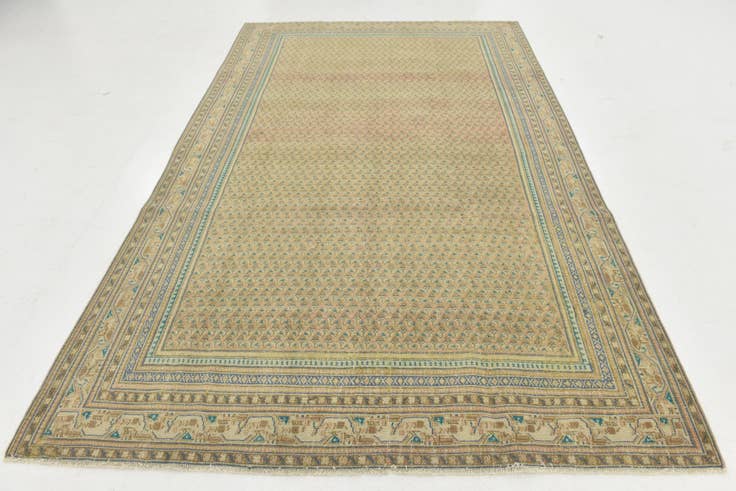 Detail image of 6' x 9' 6 Hand Knotted Ultra Vintage Persian Wool Rug