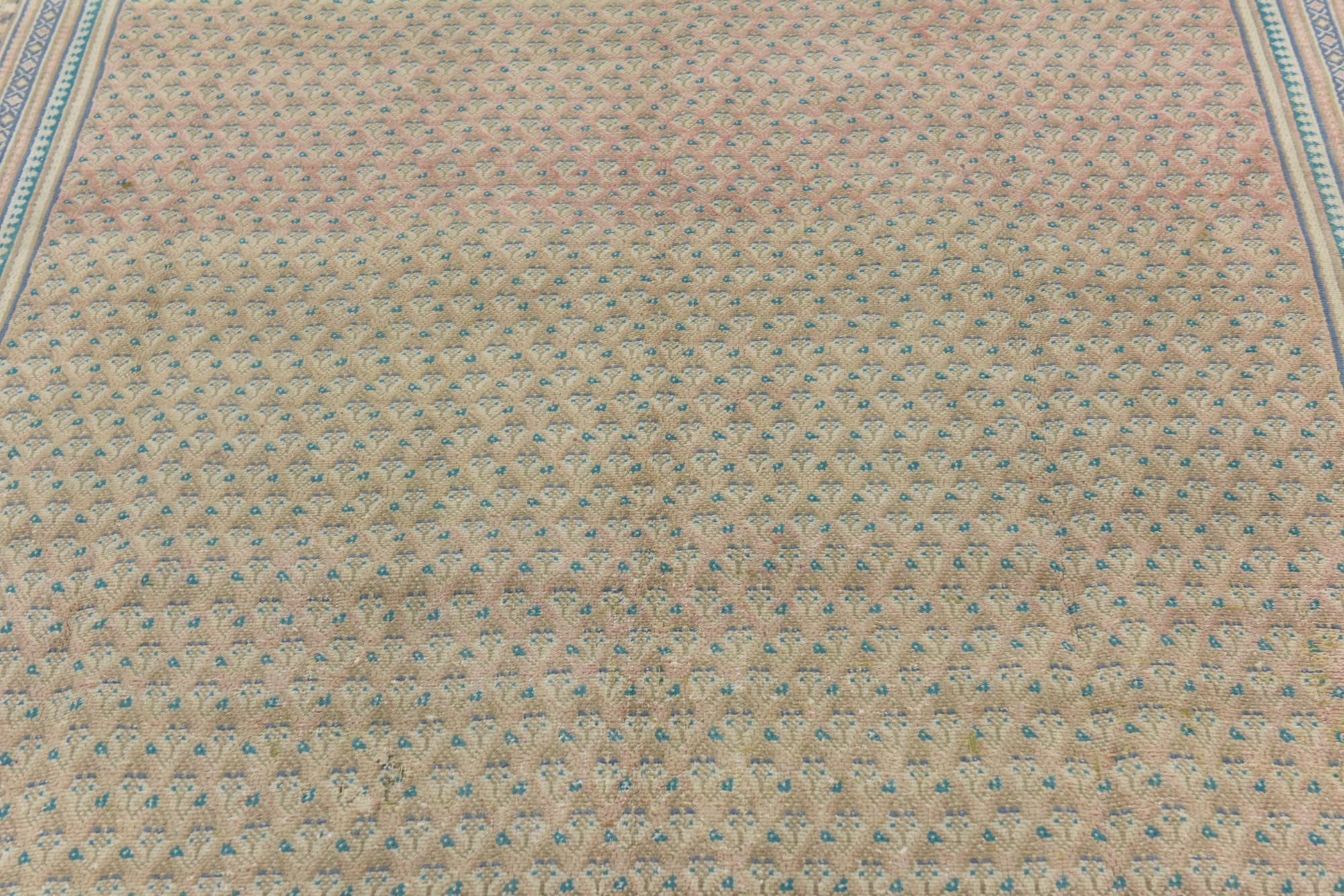 6' x 9' 6 Hand Knotted Ultra Vintage Persian Wool Rug