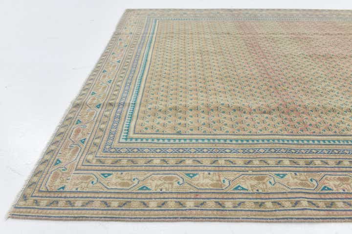 6' x 9' 6 Hand Knotted Ultra Vintage Persian Wool Rug