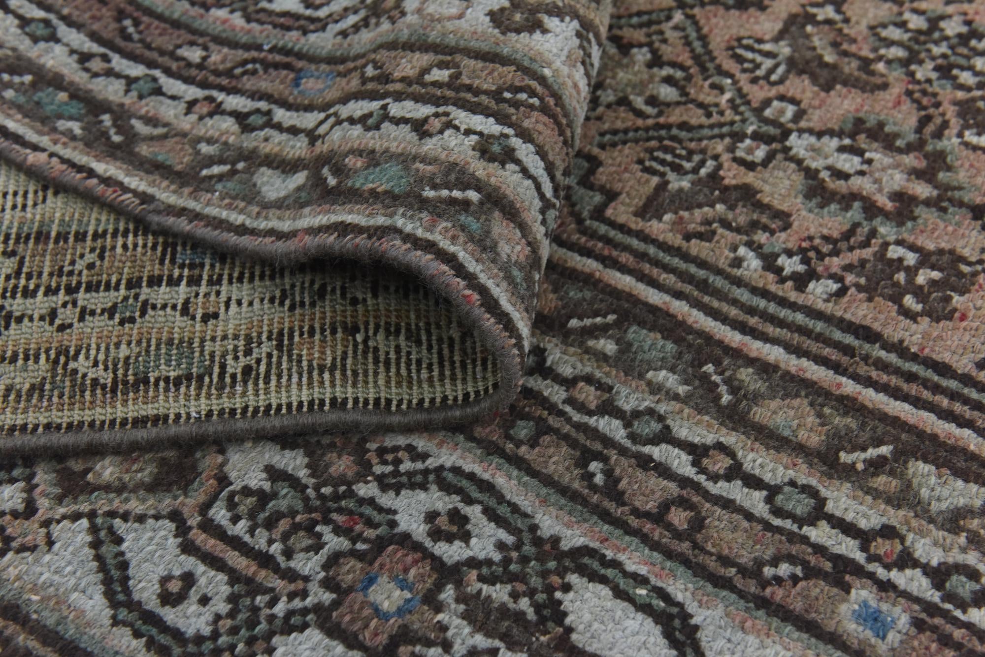 6' 10 x 10' Hand Knotted Ultra Vintage Persian Wool Rug