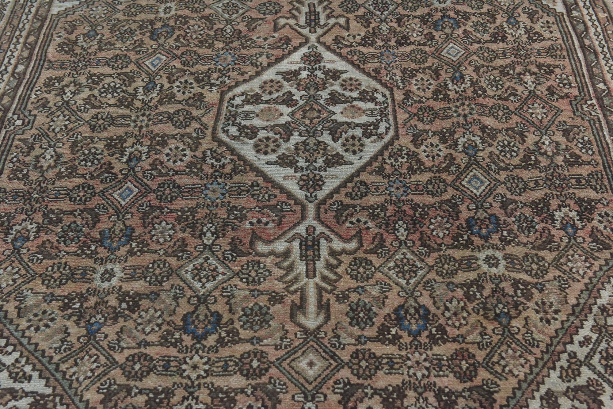 6' 10 x 10' Hand Knotted Ultra Vintage Persian Wool Rug