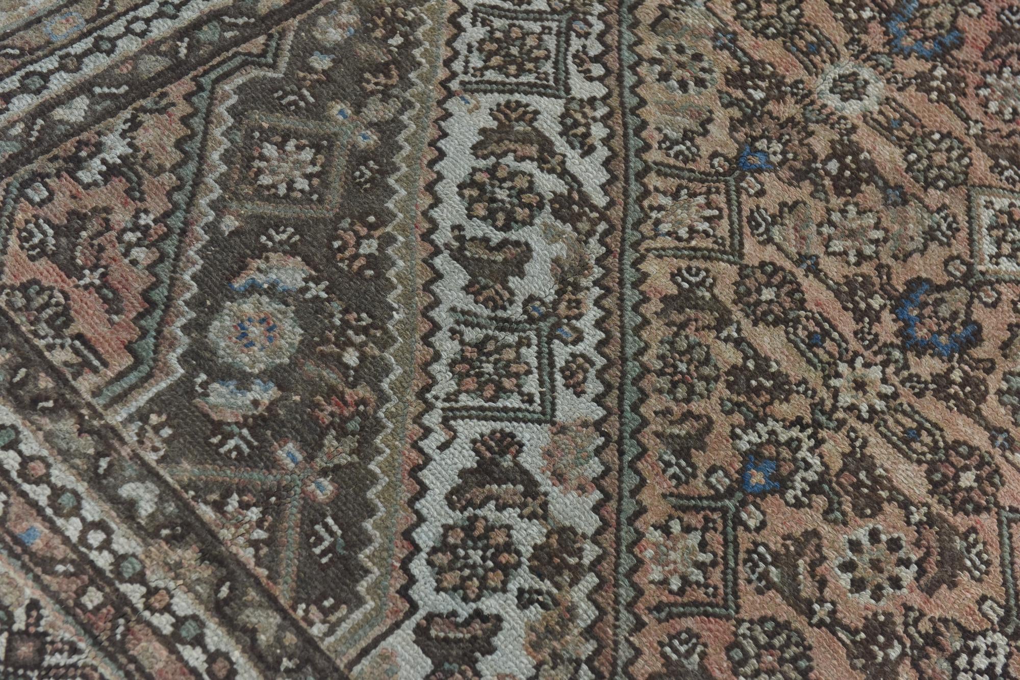 6' 10 x 10' Hand Knotted Ultra Vintage Persian Wool Rug