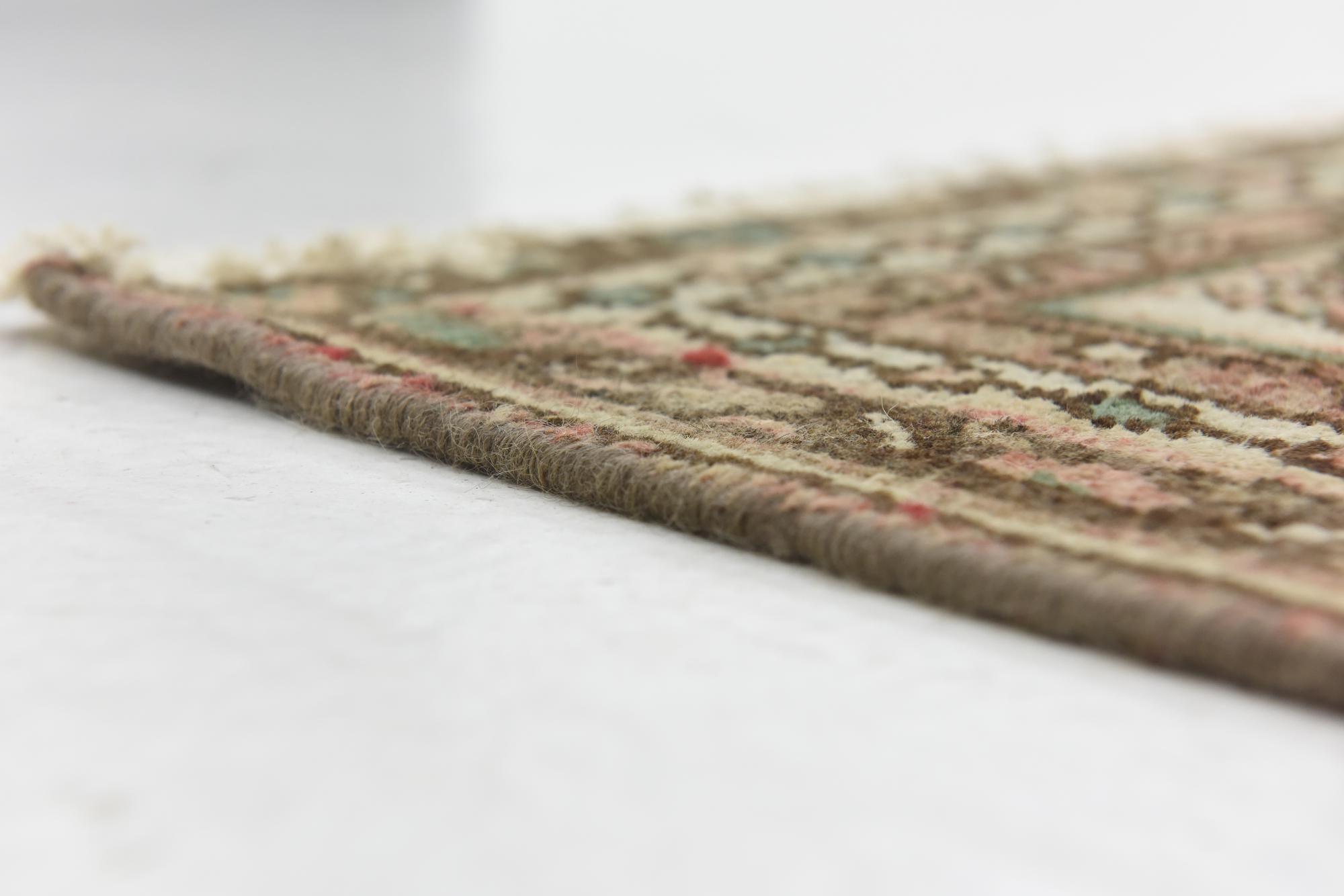 6' 10 x 10' Hand Knotted Ultra Vintage Persian Wool Rug