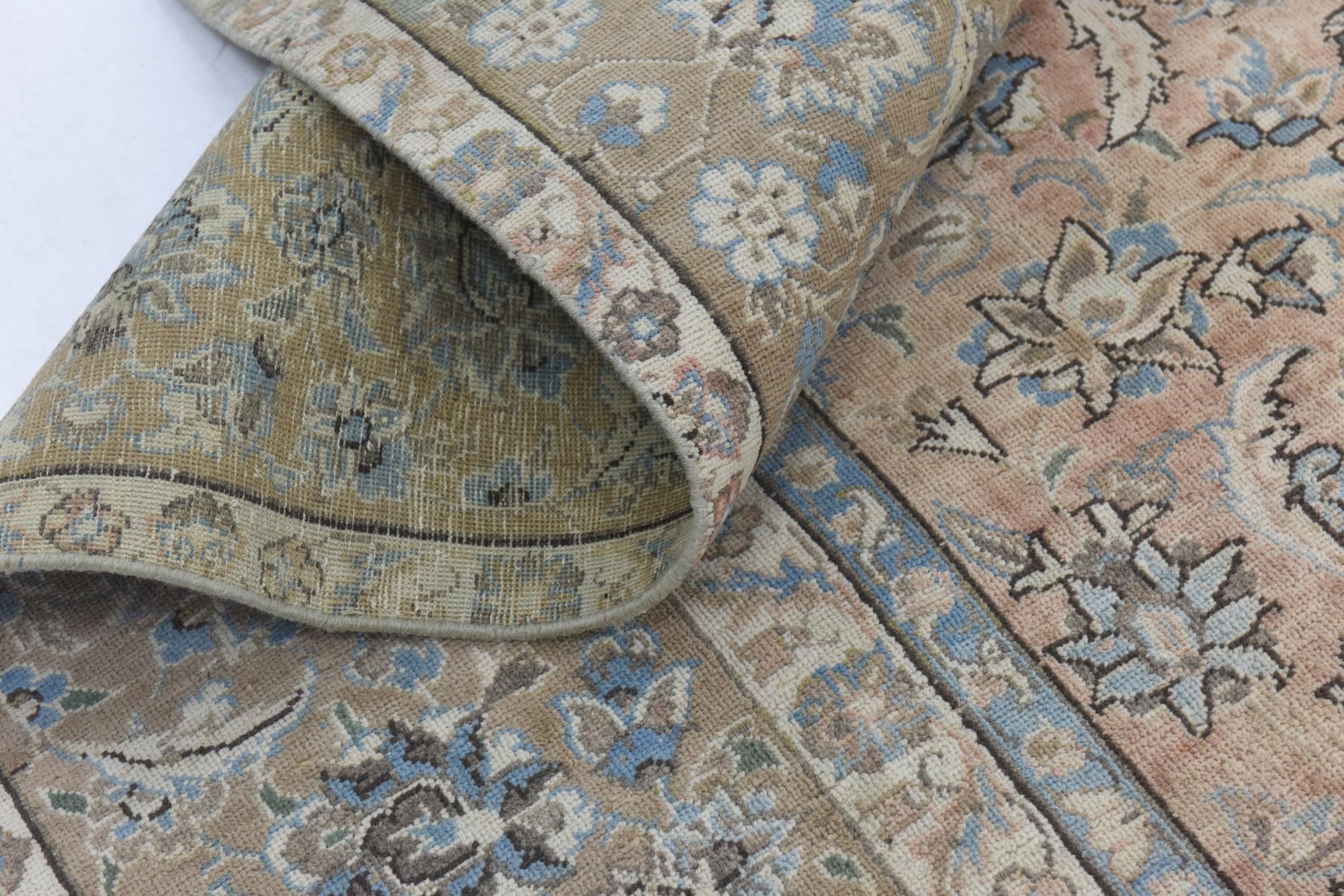 9' 3 x 13' Hand Knotted Ultra Vintage Persian Wool Rug