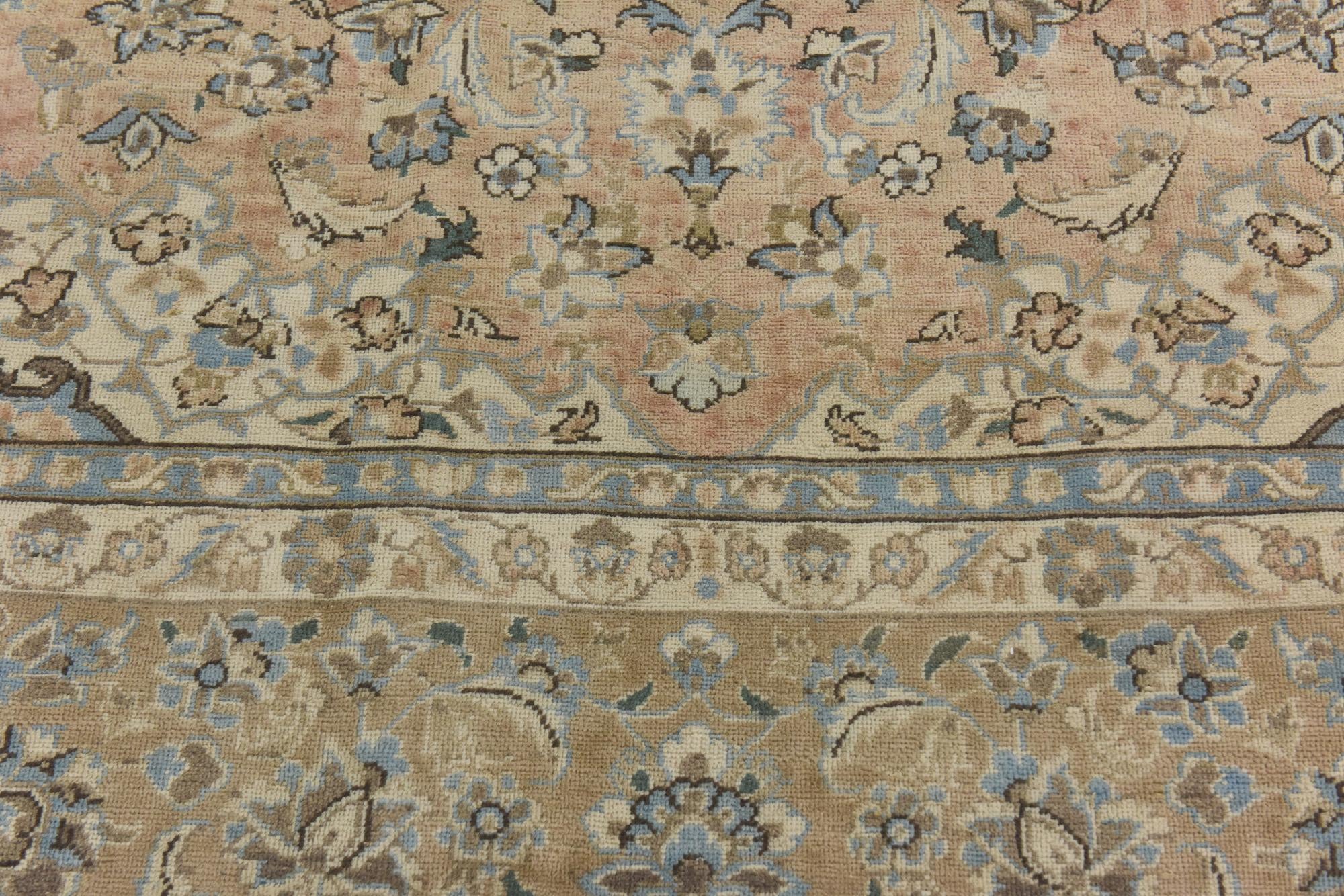 9' 3 x 13' Hand Knotted Ultra Vintage Persian Wool Rug