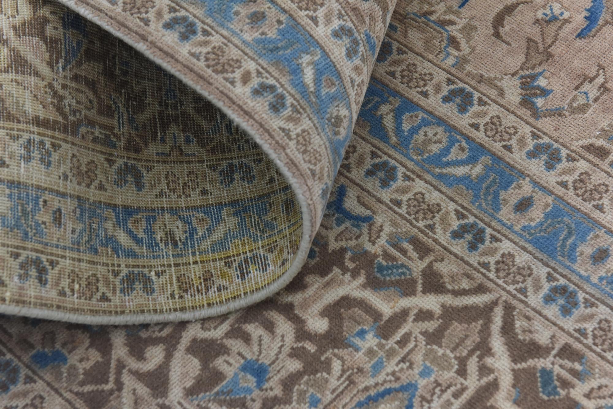 9' 7 x 13' Hand Knotted Ultra Vintage Persian Wool Rug
