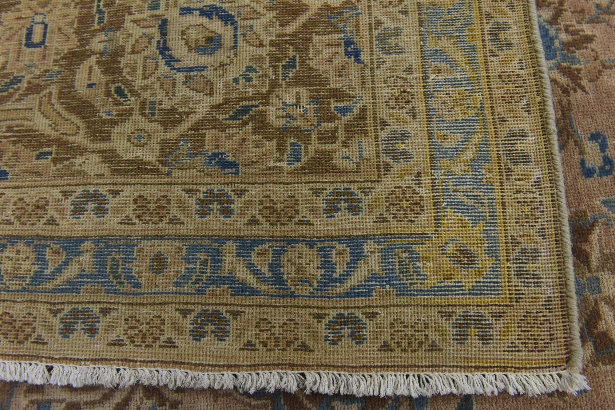 9' 7 x 13' Hand Knotted Ultra Vintage Persian Wool Rug