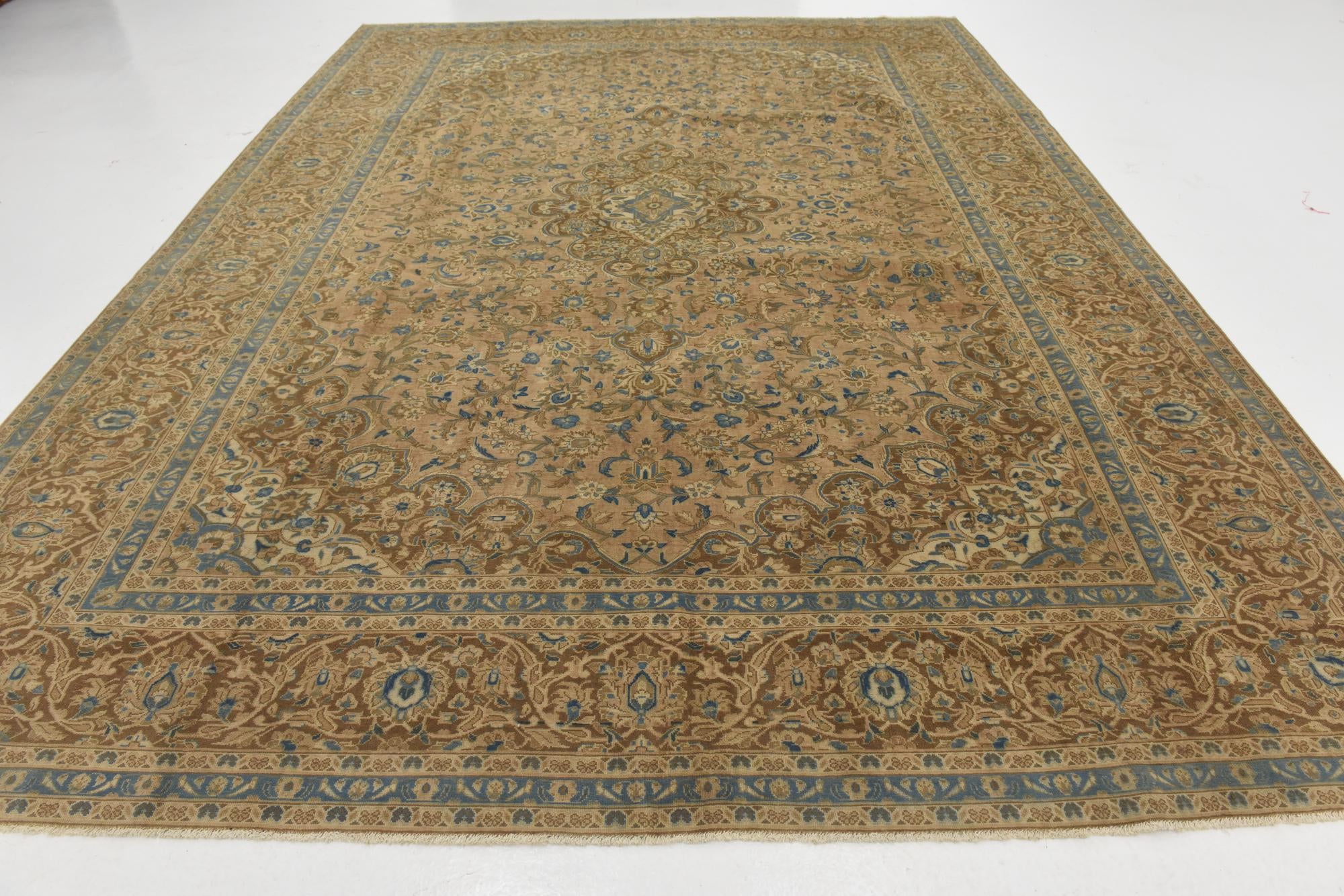 9' 7 x 13' Hand Knotted Ultra Vintage Persian Wool Rug