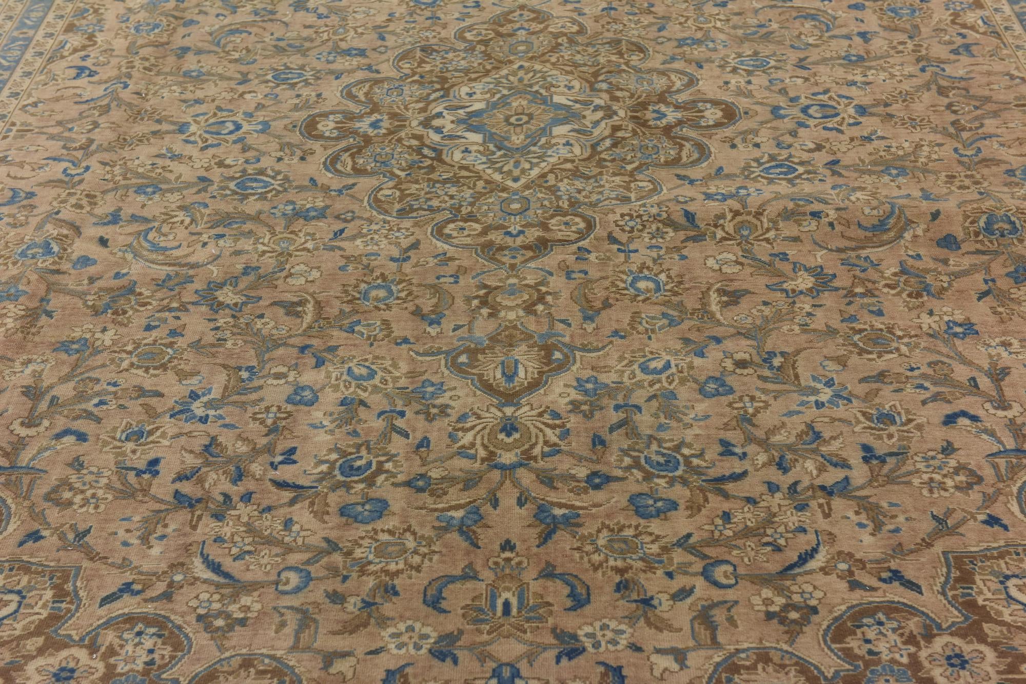 9' 7 x 13' Hand Knotted Ultra Vintage Persian Wool Rug
