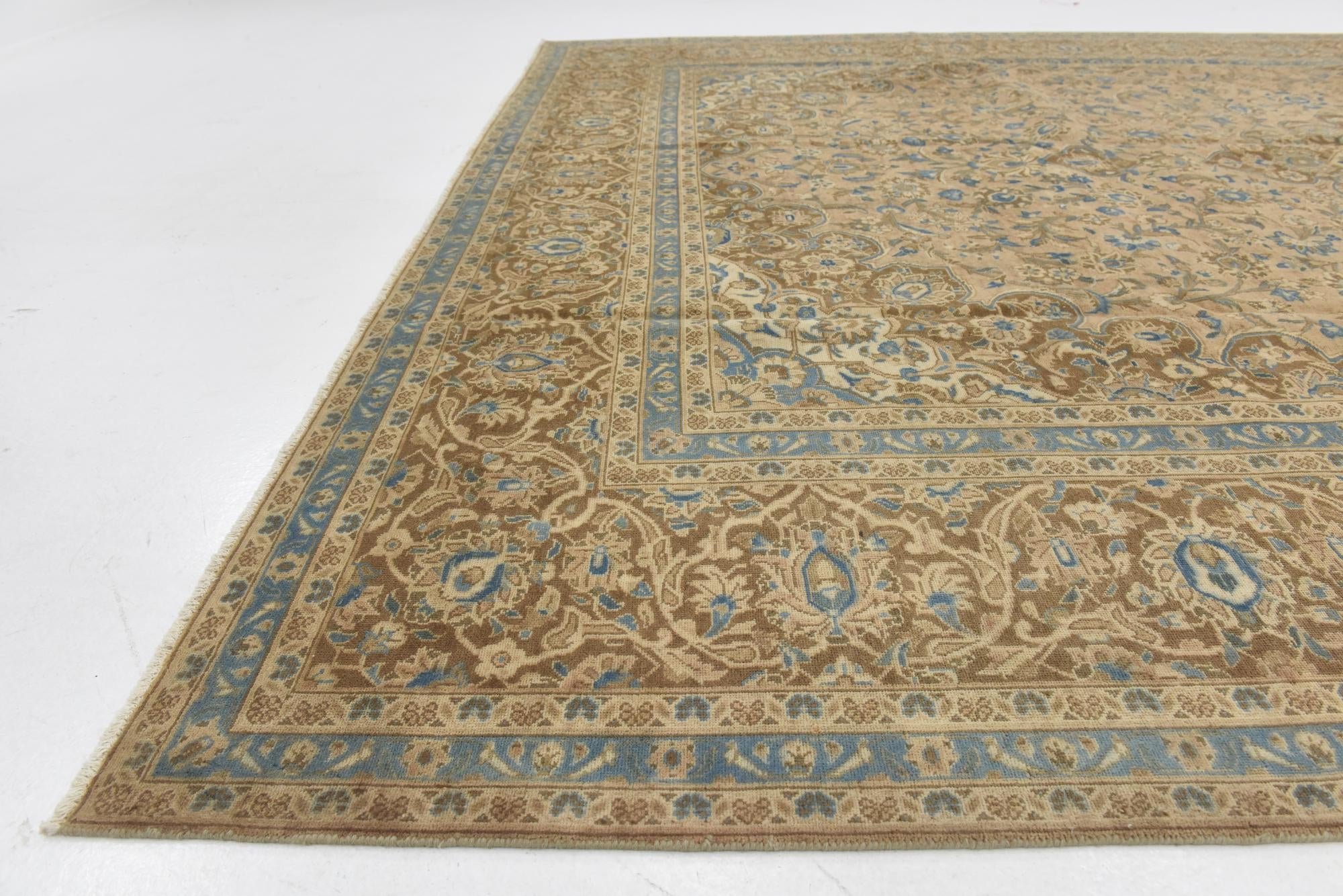 9' 7 x 13' Hand Knotted Ultra Vintage Persian Wool Rug