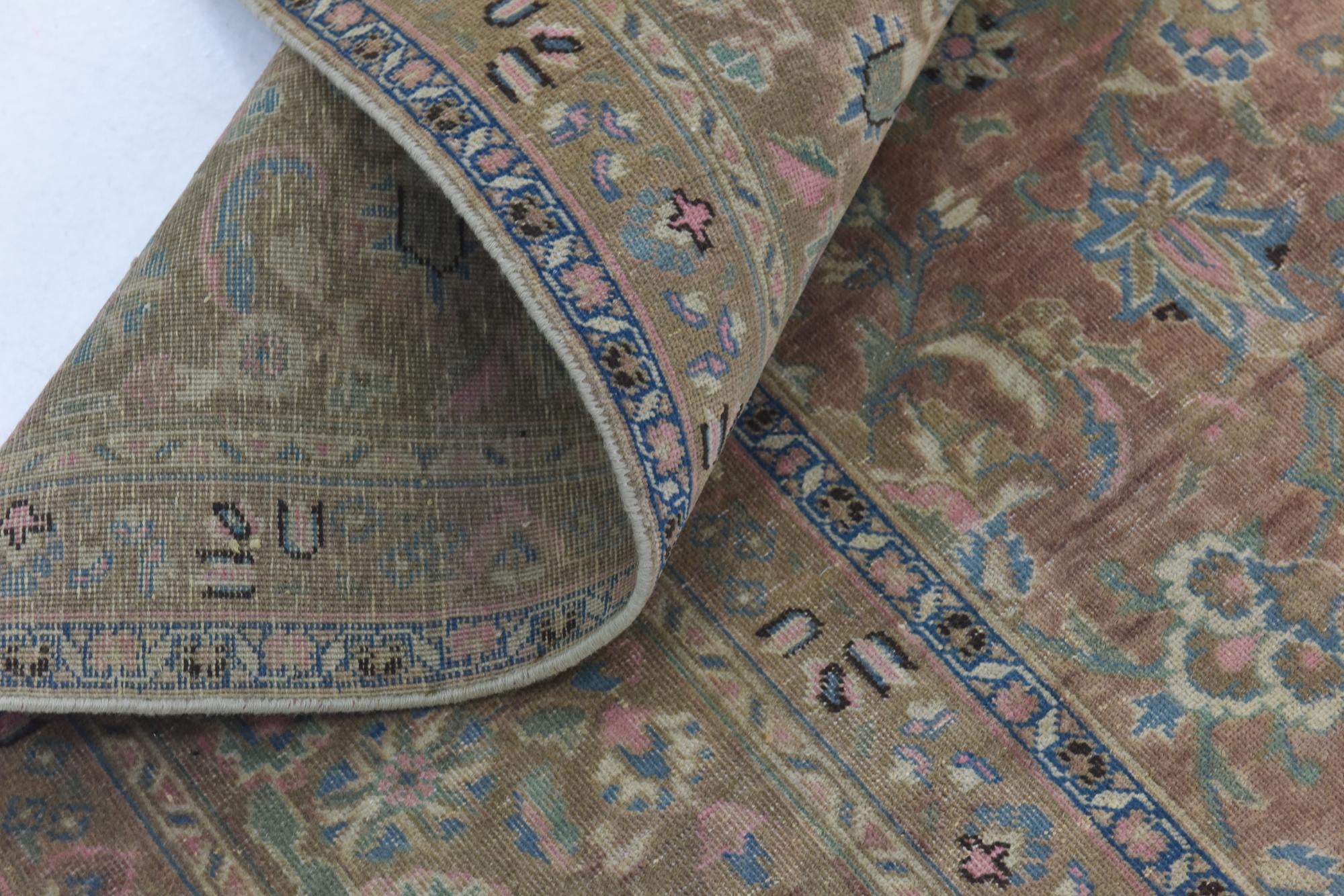 9' 6 x 12' 5 Hand Knotted Ultra Vintage Persian Wool Rug