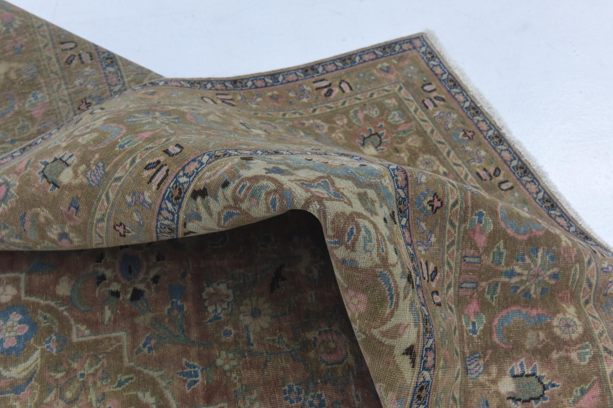9' 6 x 12' 5 Hand Knotted Ultra Vintage Persian Wool Rug