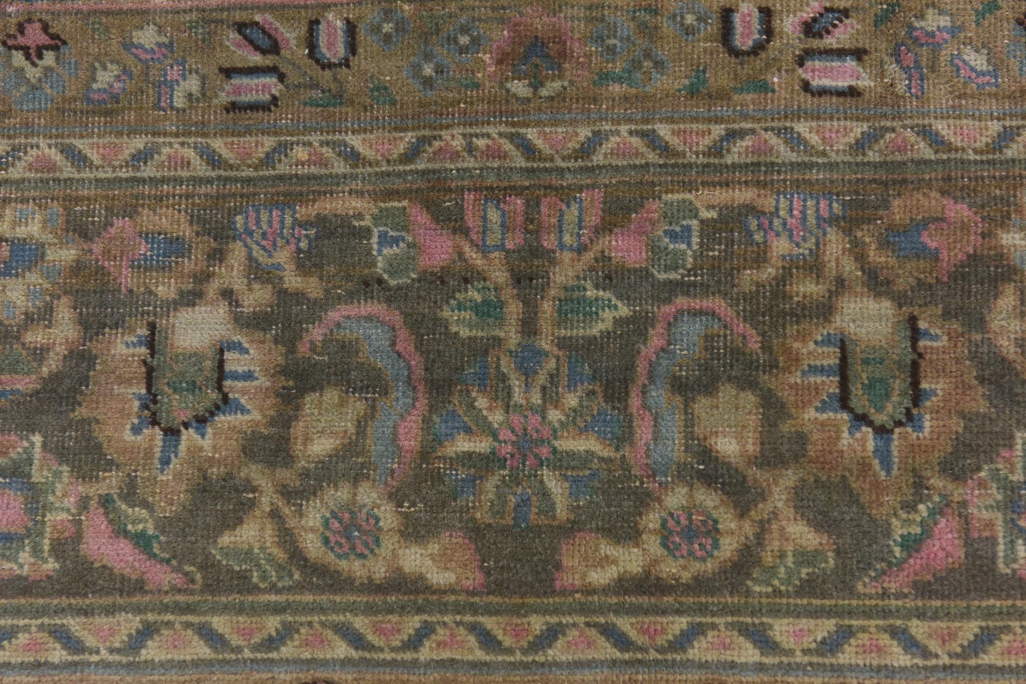 9' 6 x 12' 5 Hand Knotted Ultra Vintage Persian Wool Rug