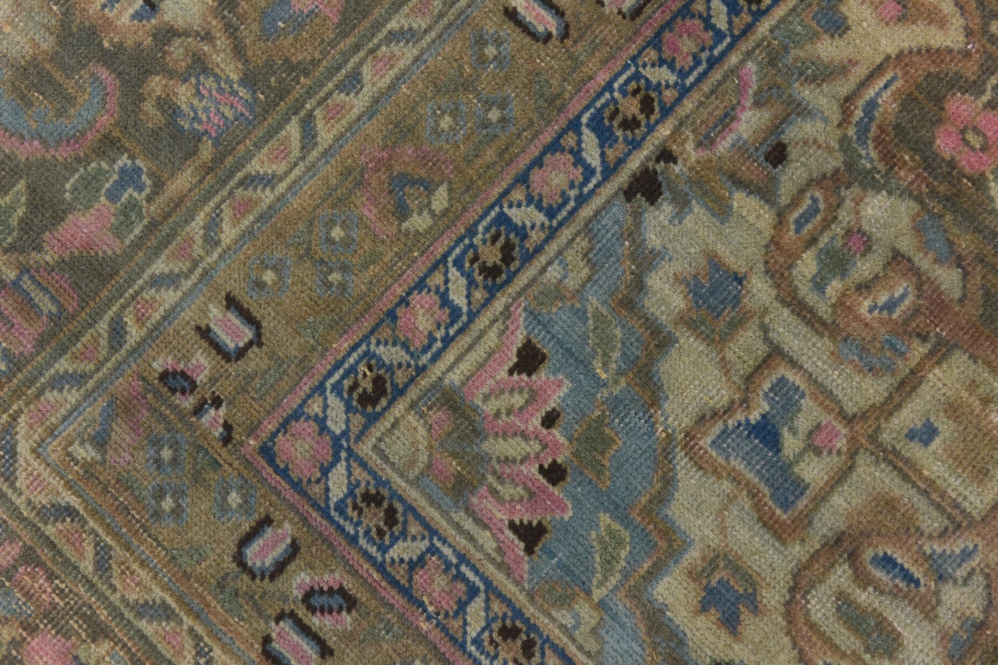 9' 6 x 12' 5 Hand Knotted Ultra Vintage Persian Wool Rug