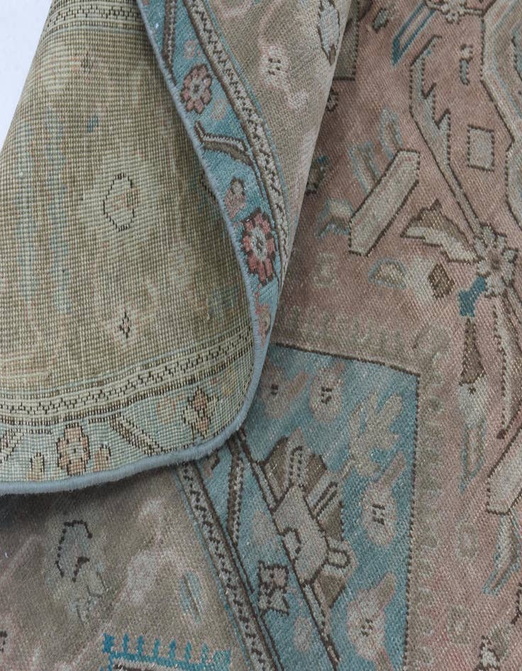 Detail image of 9' 2 x 12' 6  Hand Knotted Ultra Vintage Persian Wool Rug