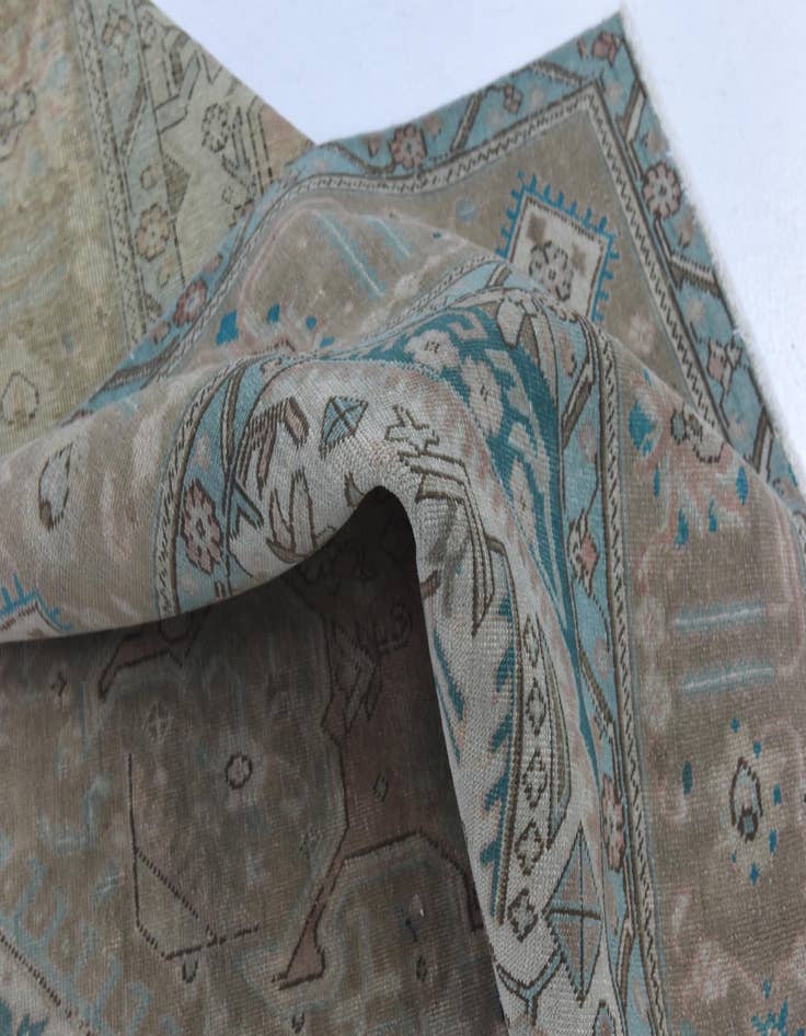 Detail image of 9' 2 x 12' 6  Hand Knotted Ultra Vintage Persian Wool Rug