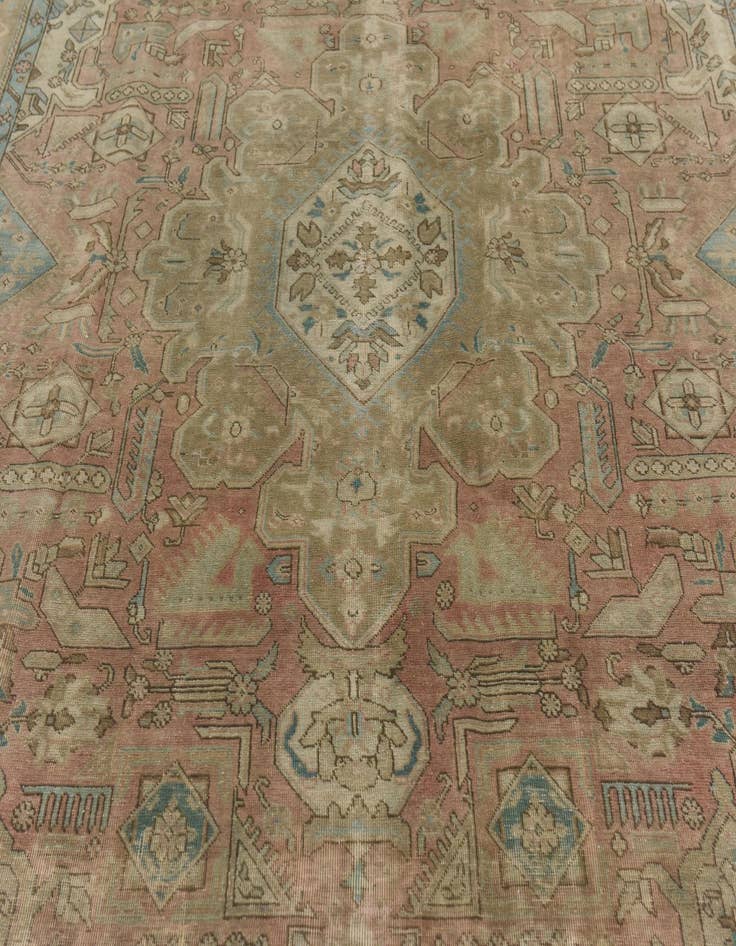 Detail image of 9' 2 x 12' 6  Hand Knotted Ultra Vintage Persian Wool Rug