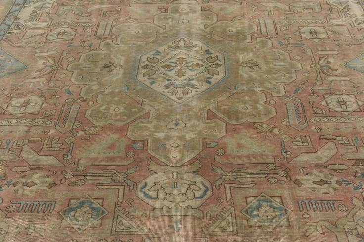 Detail image of 9' 2 x 12' 6 Hand Knotted Ultra Vintage Persian Wool Rug