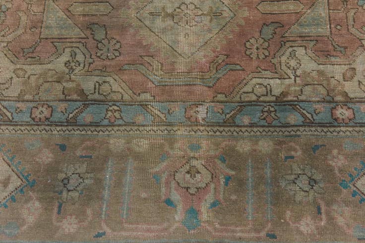 Detail image of 9' 2 x 12' 6 Hand Knotted Ultra Vintage Persian Wool Rug
