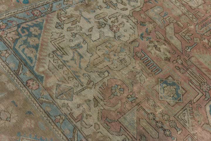 9' 2 x 12' 6 Hand Knotted Ultra Vintage Persian Wool Rug
