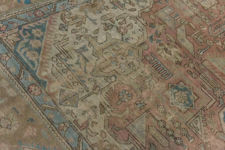 Detail image of 9' 2 x 12' 6 Hand Knotted Ultra Vintage Persian Wool Rug