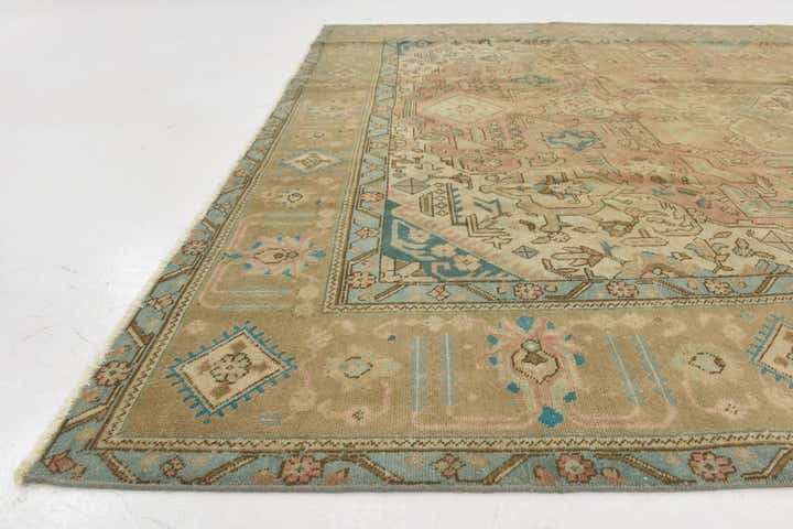 9' 2 x 12' 6 Hand Knotted Ultra Vintage Persian Wool Rug