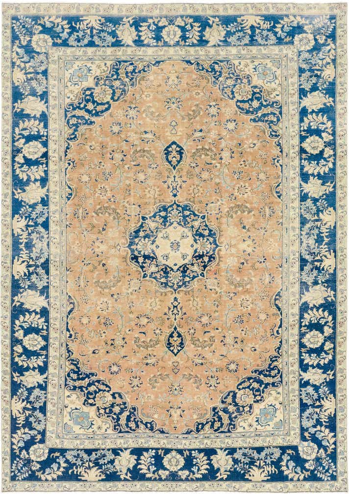 9' x 12' 5 Hand Knotted Ultra Vintage Persian Wool Rug