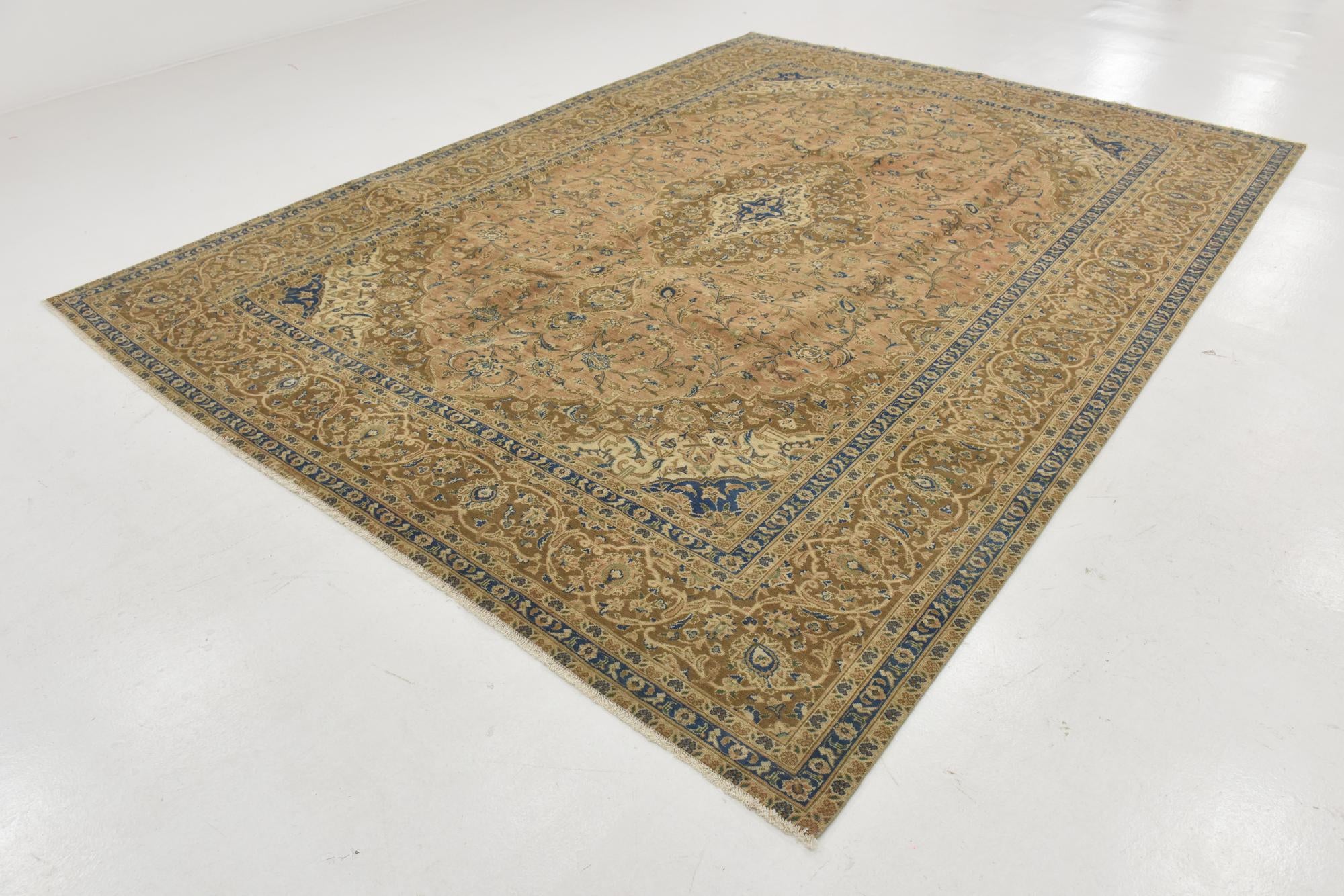 9' 5 x 12' 9 Hand Knotted Ultra Vintage Persian Wool Rug