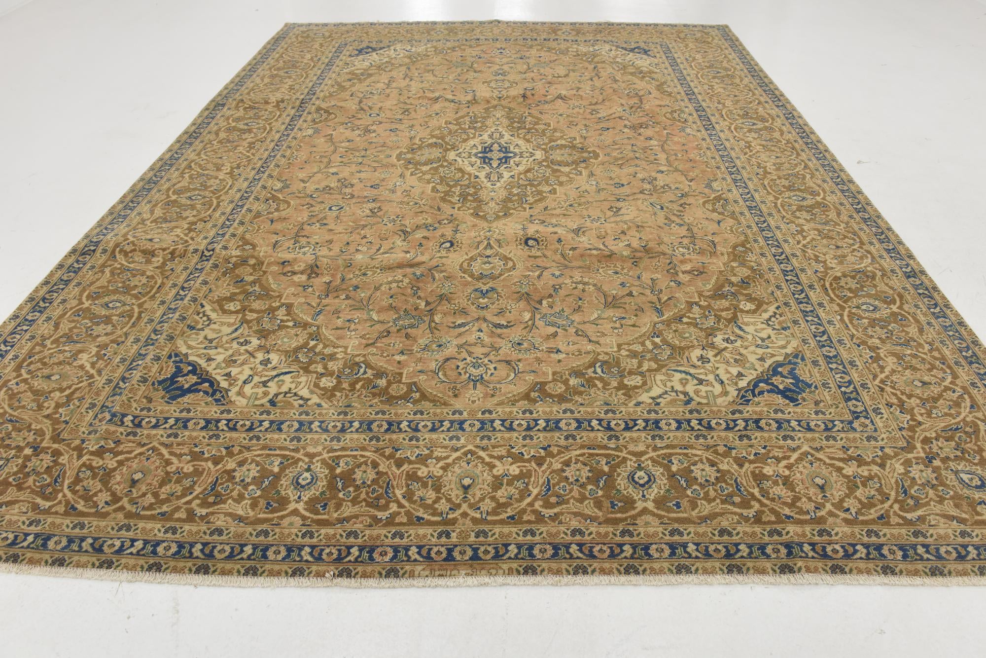 9' 5 x 12' 9 Hand Knotted Ultra Vintage Persian Wool Rug