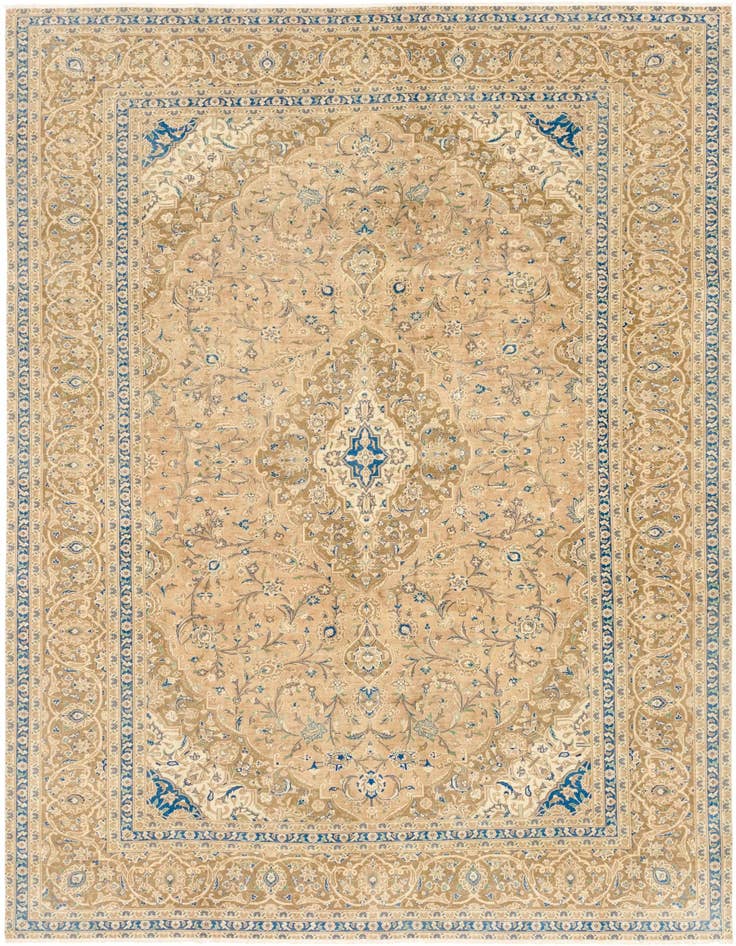 Detail image of 9' 5 x 12' 9 Hand Knotted Ultra Vintage Persian Wool Rug