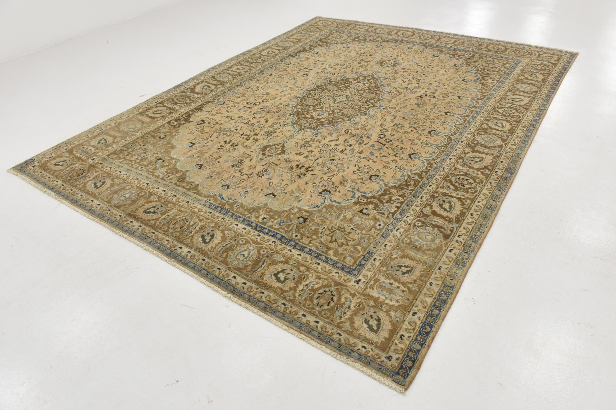 9' 6 x 12' 4 Hand Knotted Ultra Vintage Persian Wool Rug