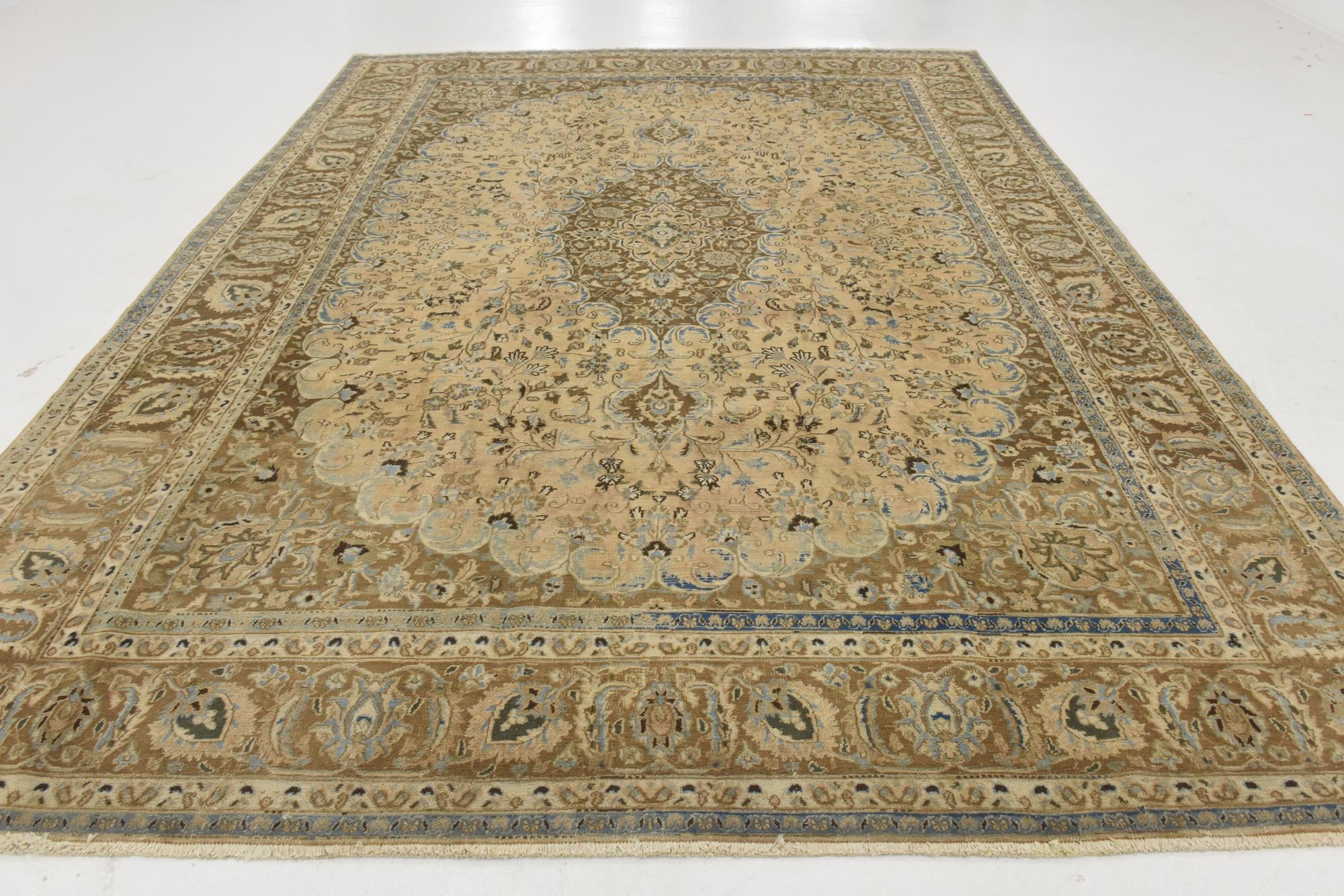 9' 6 x 12' 4 Hand Knotted Ultra Vintage Persian Wool Rug