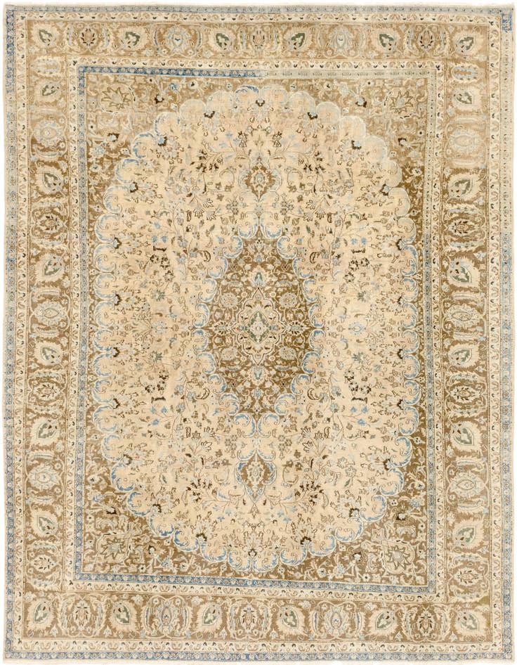 Detail image of 9' 6 x 12' 4 Hand Knotted Ultra Vintage Persian Wool Rug