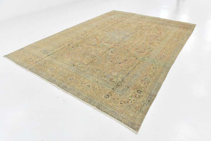 9' x 12' 8 Hand Knotted Ultra Vintage Persian Wool Rug