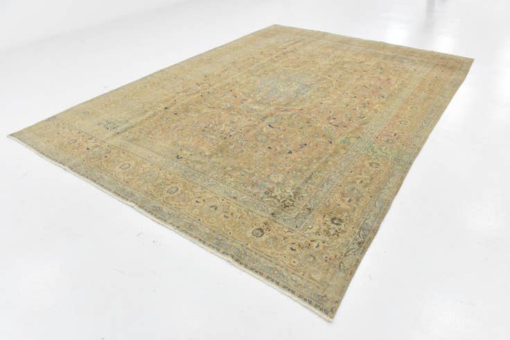 Detail image of 9' x 12' 8 Hand Knotted Ultra Vintage Persian Wool Rug