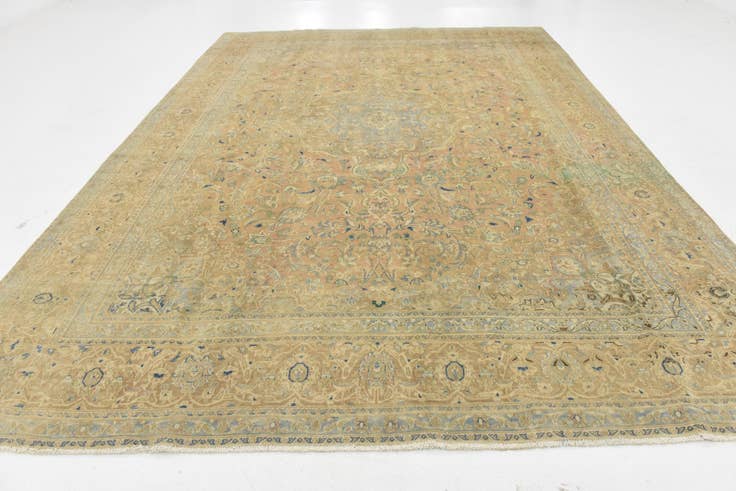 Detail image of 9' x 12' 8 Hand Knotted Ultra Vintage Persian Wool Rug