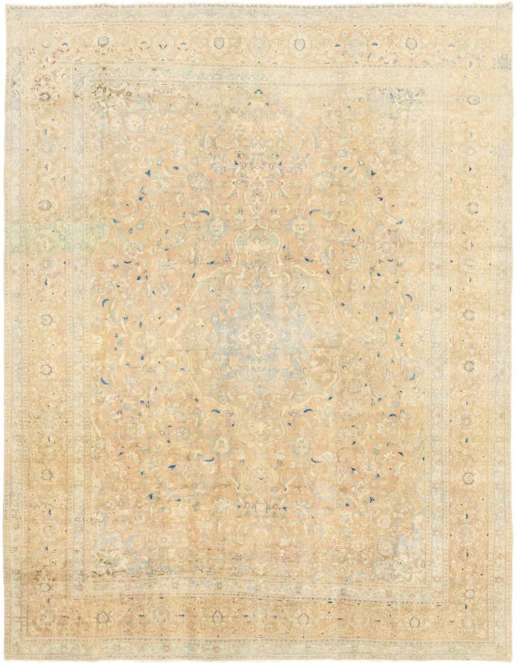 Detail image of 9' x 12' 8 Hand Knotted Ultra Vintage Persian Wool Rug
