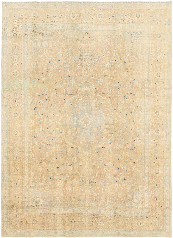 Detail image of 9' x 12' 8 Hand Knotted Ultra Vintage Persian Wool Rug