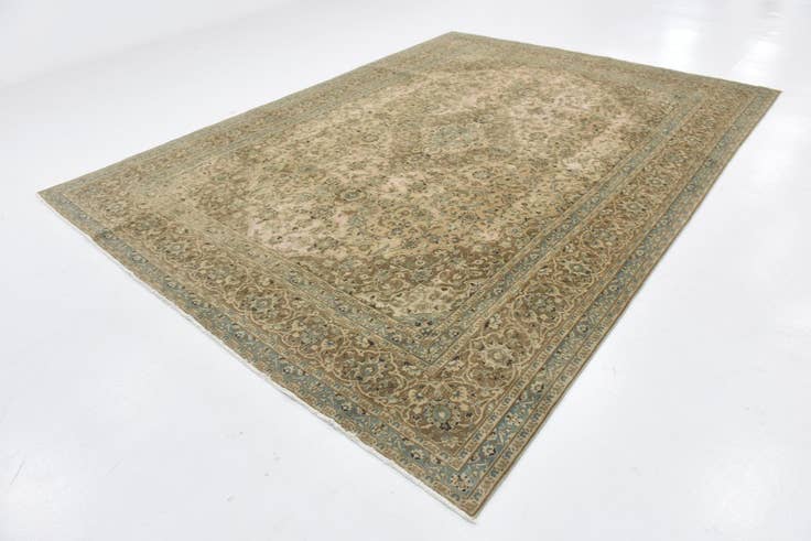 Detail image of 9' 4 x 12' 6 Hand Knotted Ultra Vintage Persian Wool Rug