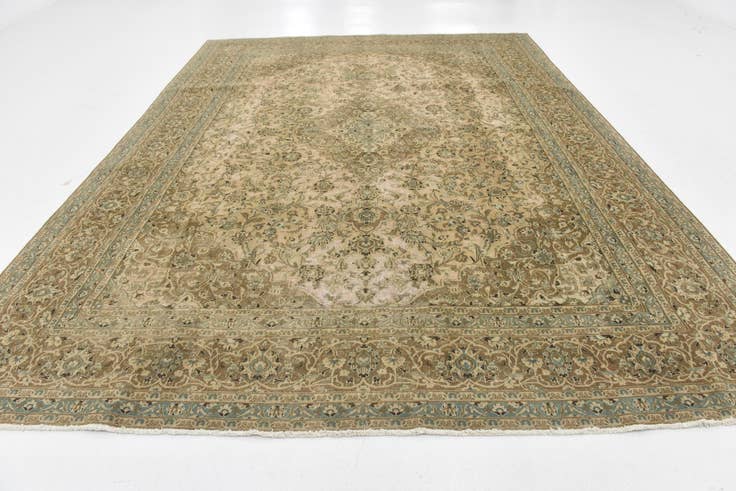 Detail image of 9' 4 x 12' 6 Hand Knotted Ultra Vintage Persian Wool Rug