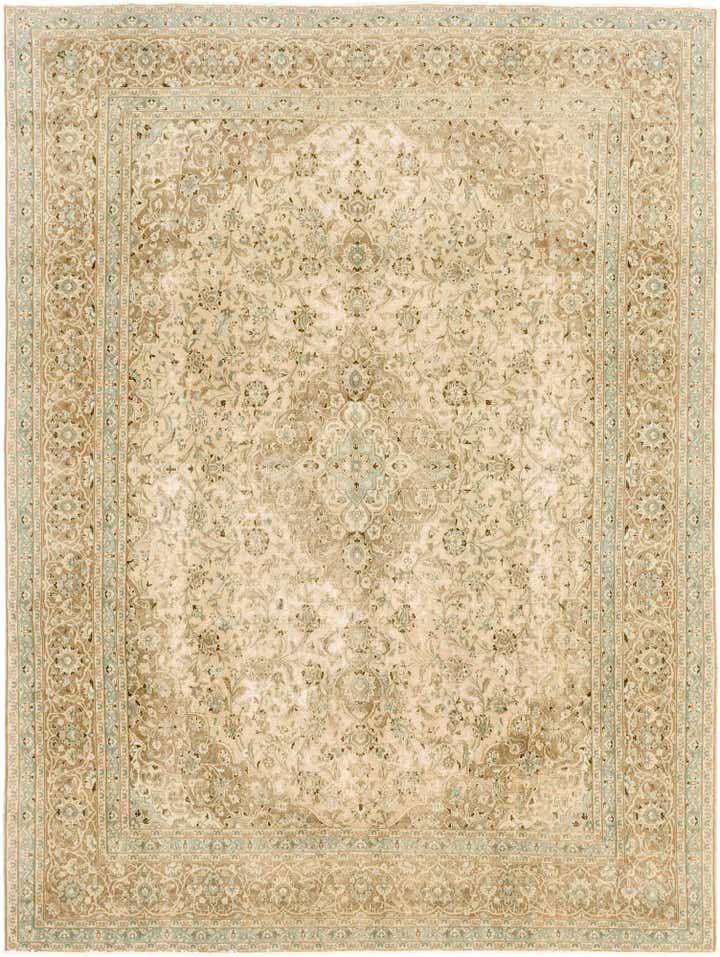 9' 4 x 12' 6 Hand Knotted Ultra Vintage Persian Wool Rug